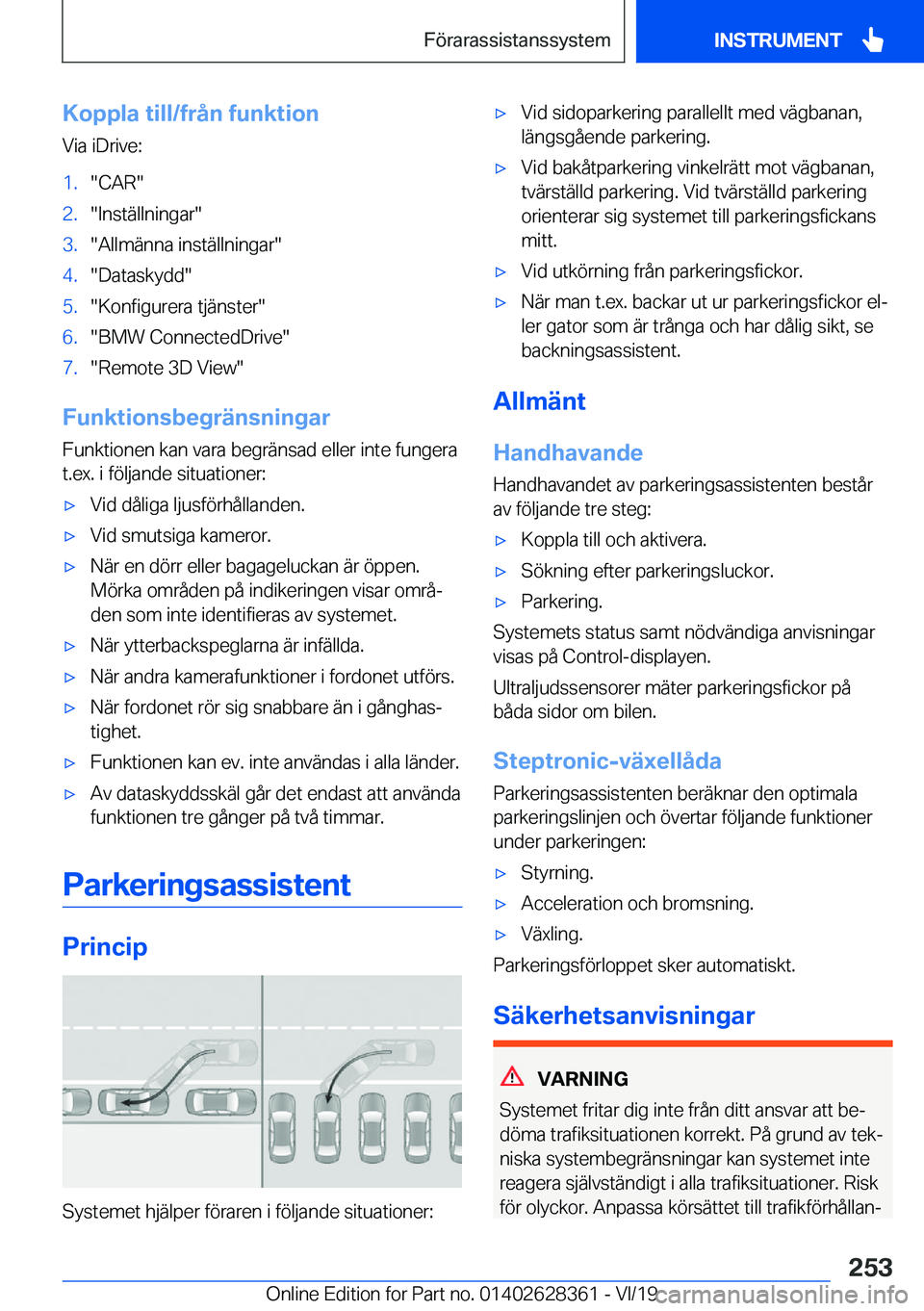 BMW 8 SERIES COUPE 2020  InstruktionsbÖcker (in Swedish) �K�o�p�p�l�a��t�i�l�l�/�f�r�å�n��f�u�n�k�t�i�o�n�V�i�a��i�D�r�i�v�e�:�1�.��C�A�R��2�.��I�n�s�t�ä�l�l�n�i�n�g�a�r��3�.��A�l�l�m�ä�n�n�a��i�n�s�t�ä�l�l�n�i�n�g�a�r��4�.��D�a�t�a�s�k�y�d�d