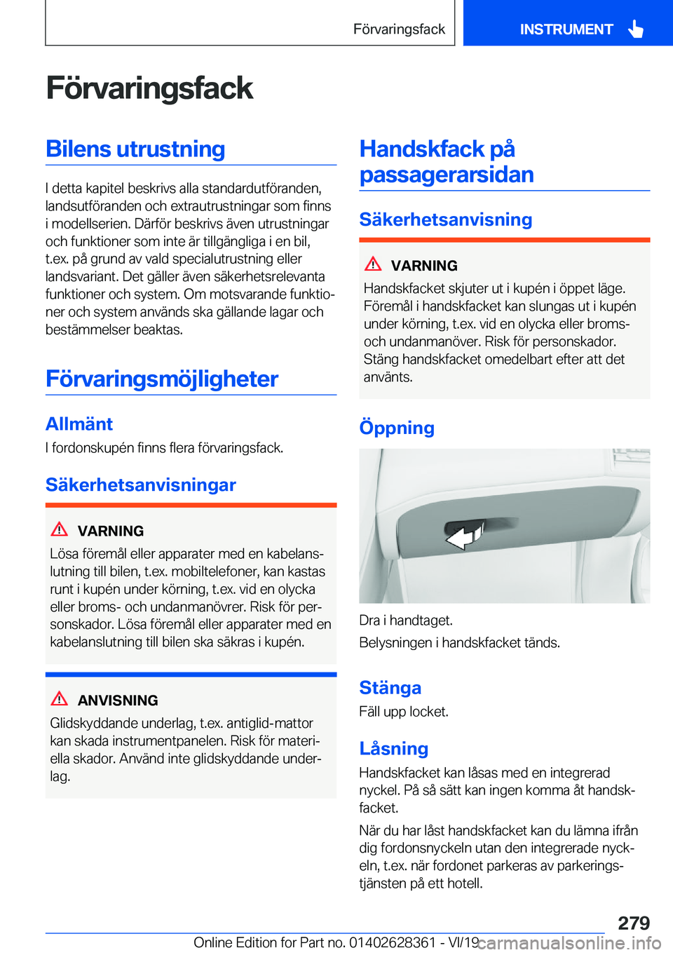 BMW 8 SERIES COUPE 2020  InstruktionsbÖcker (in Swedish) �F�