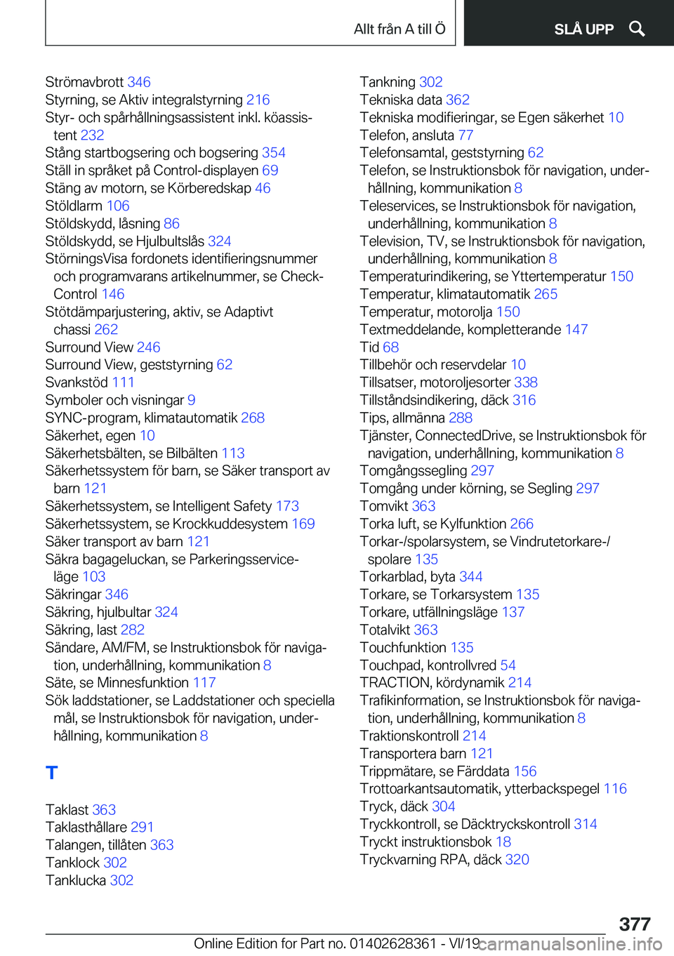 BMW 8 SERIES COUPE 2020  InstruktionsbÖcker (in Swedish) �S�t�r�