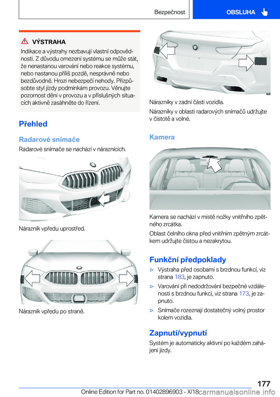 BMW 8 SERIES COUPE 2019  Návod na použití (in Czech) �V�