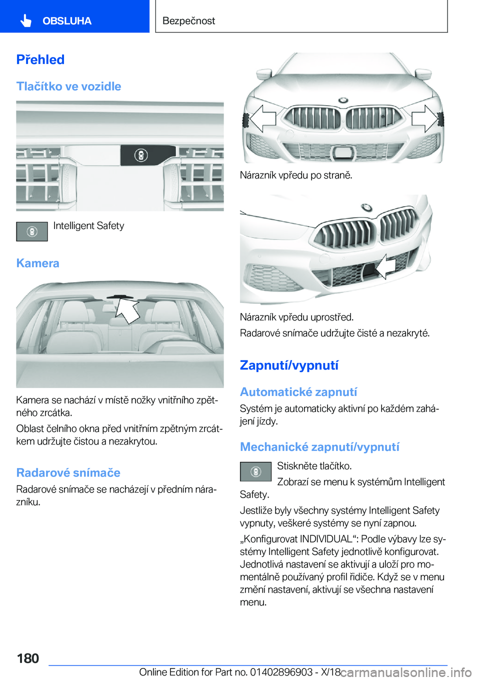 BMW 8 SERIES COUPE 2019  Návod na použití (in Czech) �P�e�h�l�e�d
�T�l�a�č�