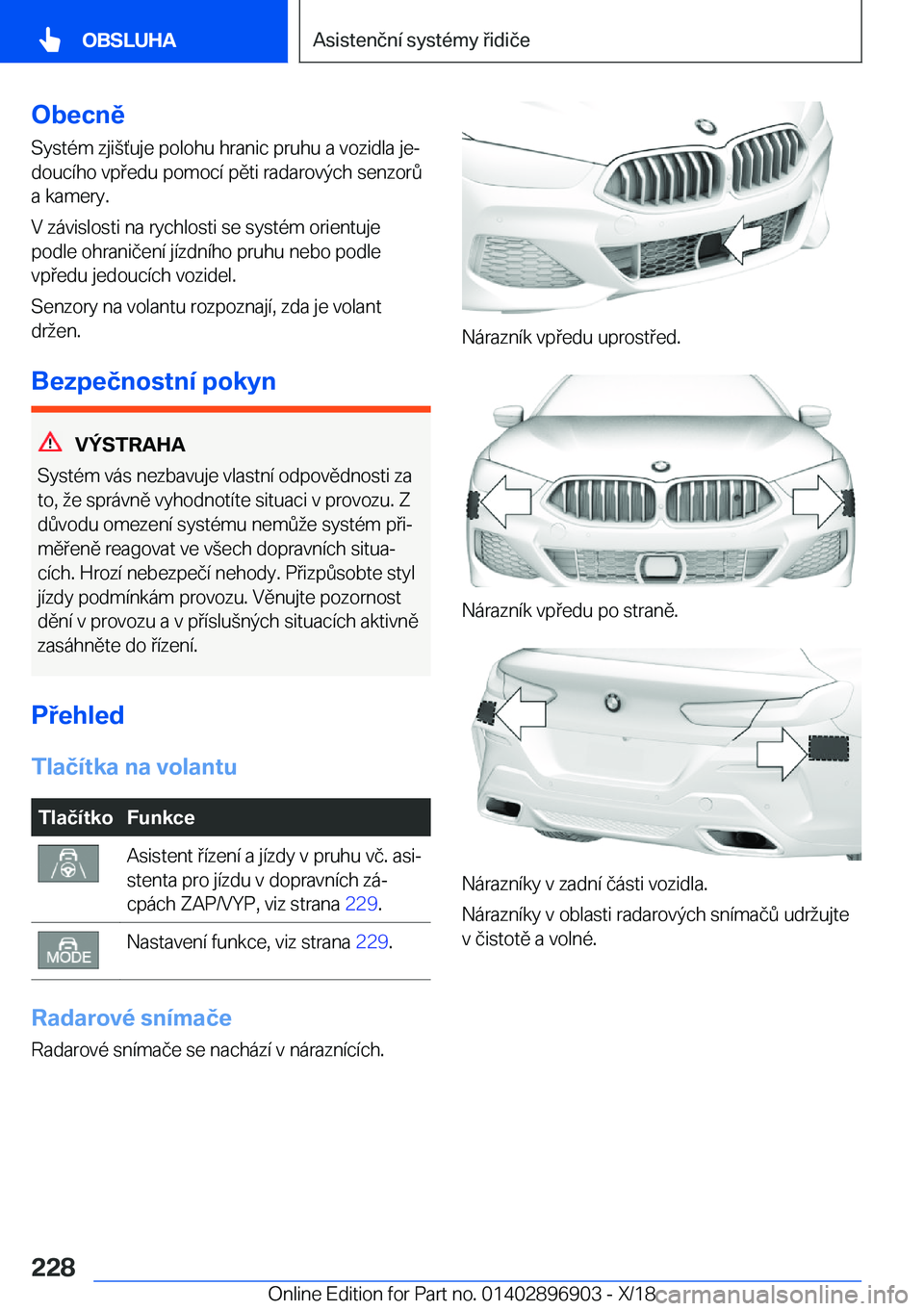 BMW 8 SERIES COUPE 2019  Návod na použití (in Czech) �O�b�e�c�n�ě�S�y�s�t�