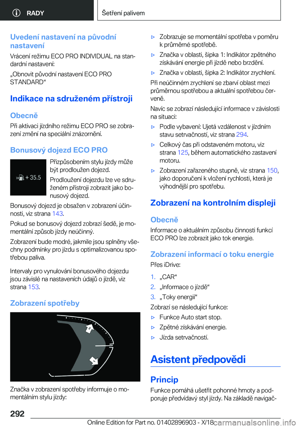 BMW 8 SERIES COUPE 2019  Návod na použití (in Czech) �U�v�e�d�e�n�