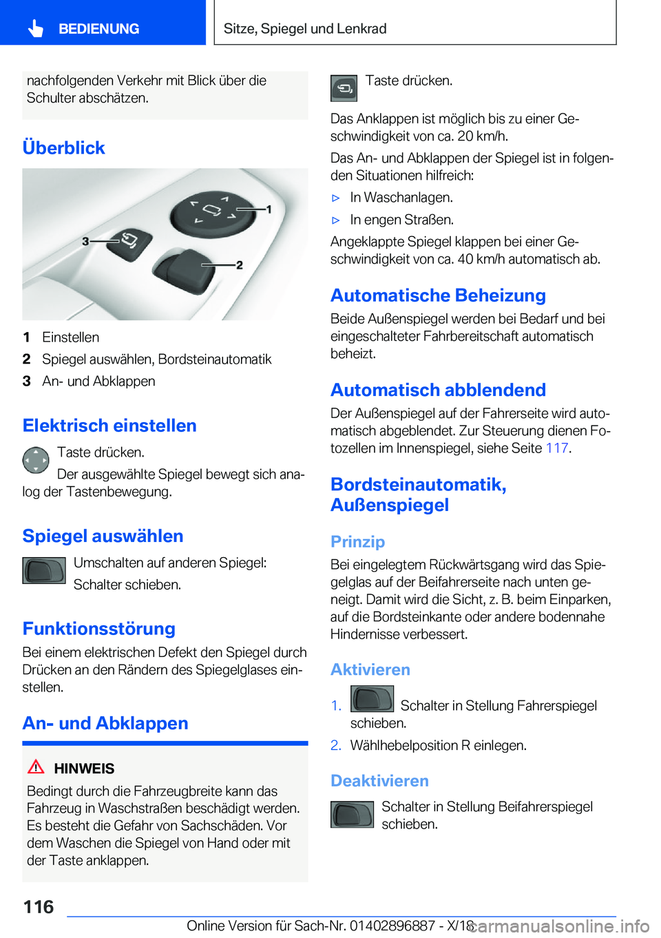 BMW 8 SERIES COUPE 2019  Betriebsanleitungen (in German) �n�a�c�h�f�o�l�g�e�n�d�e�n��V�e�r�k�e�h�r��m�i�t��B�l�i�c�k��