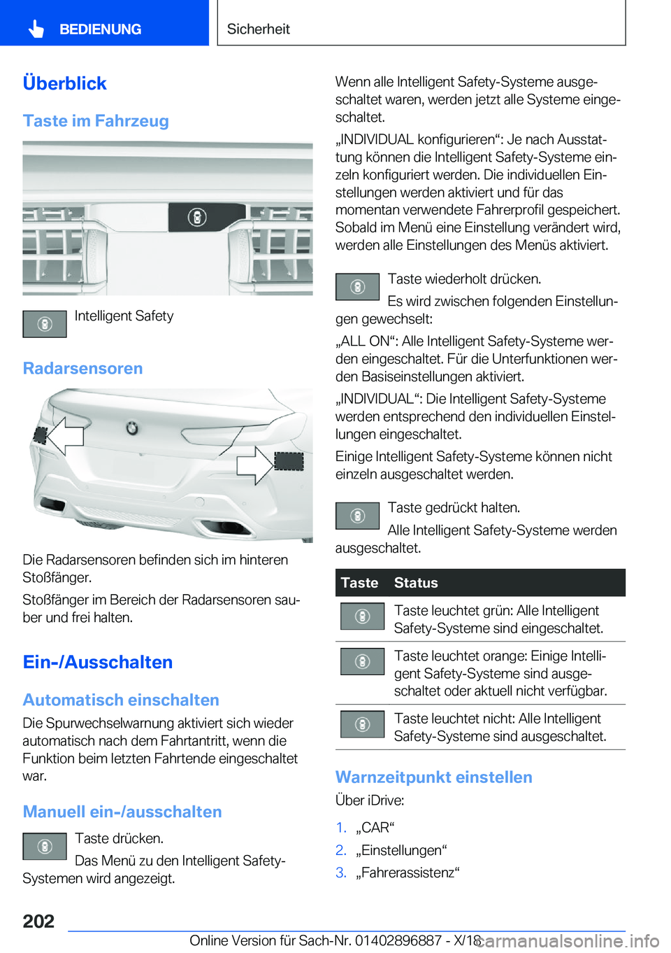 BMW 8 SERIES COUPE 2019  Betriebsanleitungen (in German) �