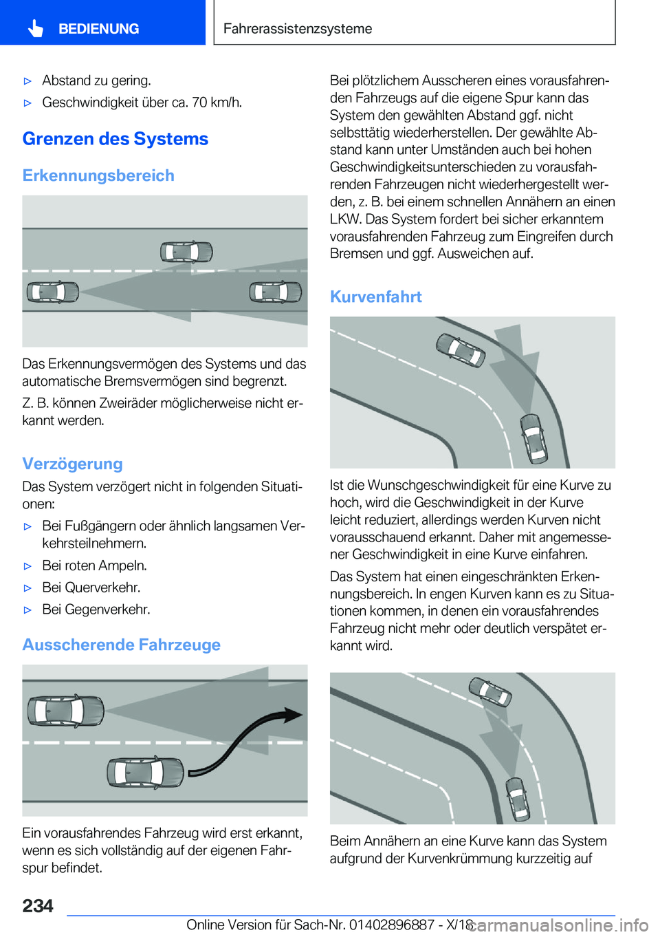BMW 8 SERIES COUPE 2019  Betriebsanleitungen (in German) x�A�b�s�t�a�n�d��z�u��g�e�r�i�n�g�.x�G�e�s�c�h�w�i�n�d�i�g�k�e�i�t��