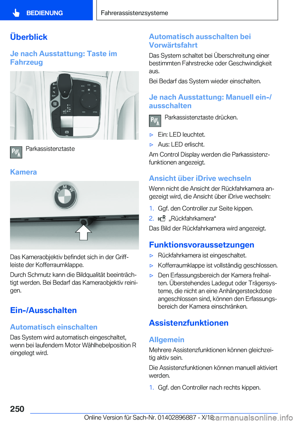 BMW 8 SERIES COUPE 2019  Betriebsanleitungen (in German) �