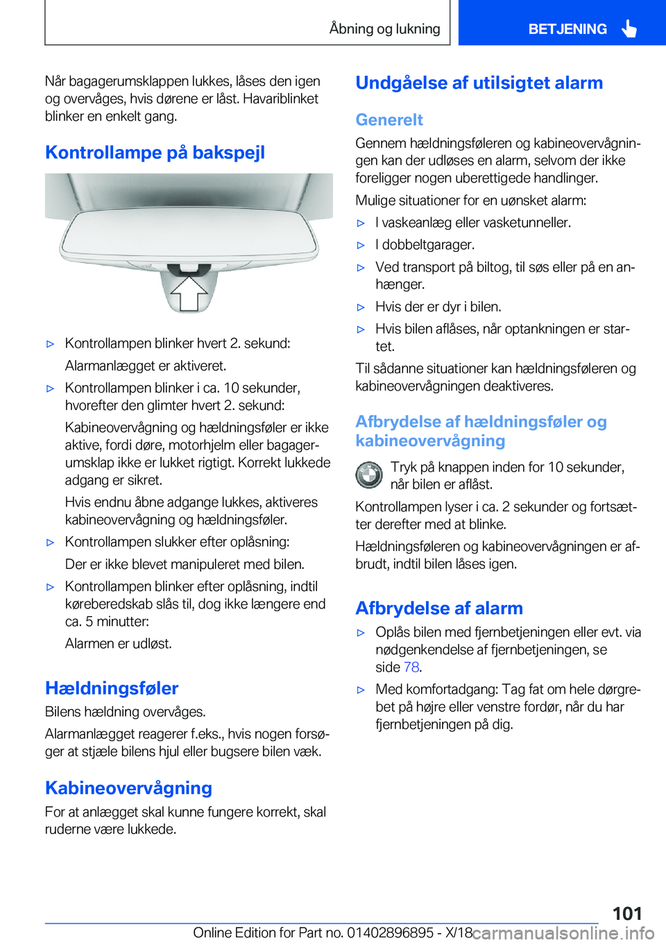 BMW 8 SERIES COUPE 2019  InstruktionsbØger (in Danish) �N�å�r��b�a�g�a�g�e�r�u�m�s�k�l�a�p�p�e�n��l�u�k�k�e�s�,��l�å�s�e�s��d�e�n��i�g�e�n
�o�g��o�v�e�r�v�å�g�e�s�,��h�v�i�s��d�