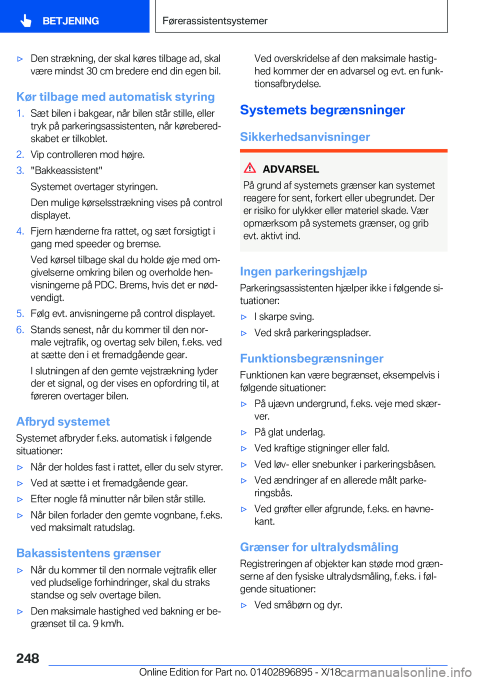 BMW 8 SERIES COUPE 2019  InstruktionsbØger (in Danish) 'x�D�e�n��s�t�r�æ�k�n�i�n�g�,��d�e�r��s�k�a�l��k�