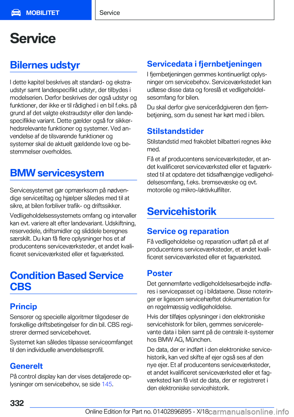 BMW 8 SERIES COUPE 2019  InstruktionsbØger (in Danish) �S�e�r�v�i�c�e�B�i�l�e�r�n�e�s��u�d�s�t�y�r
�I��d�e�t�t�e��k�a�p�i�t�e�l��b�e�s�k�r�i�v�e�s��a�l�t��s�t�a�n�d�a�r�d�-��o�g��e�k�s�t�r�aj
�u�d�s�t�y�r��s�a�m�t��l�a�n�d�e�s�p�e�c�i�f�i�k�t�