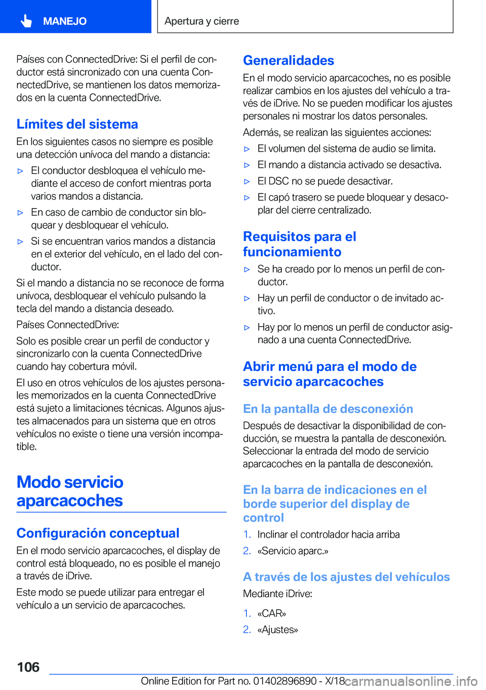BMW 8 SERIES COUPE 2019  Manuales de Empleo (in Spanish) �P�a�