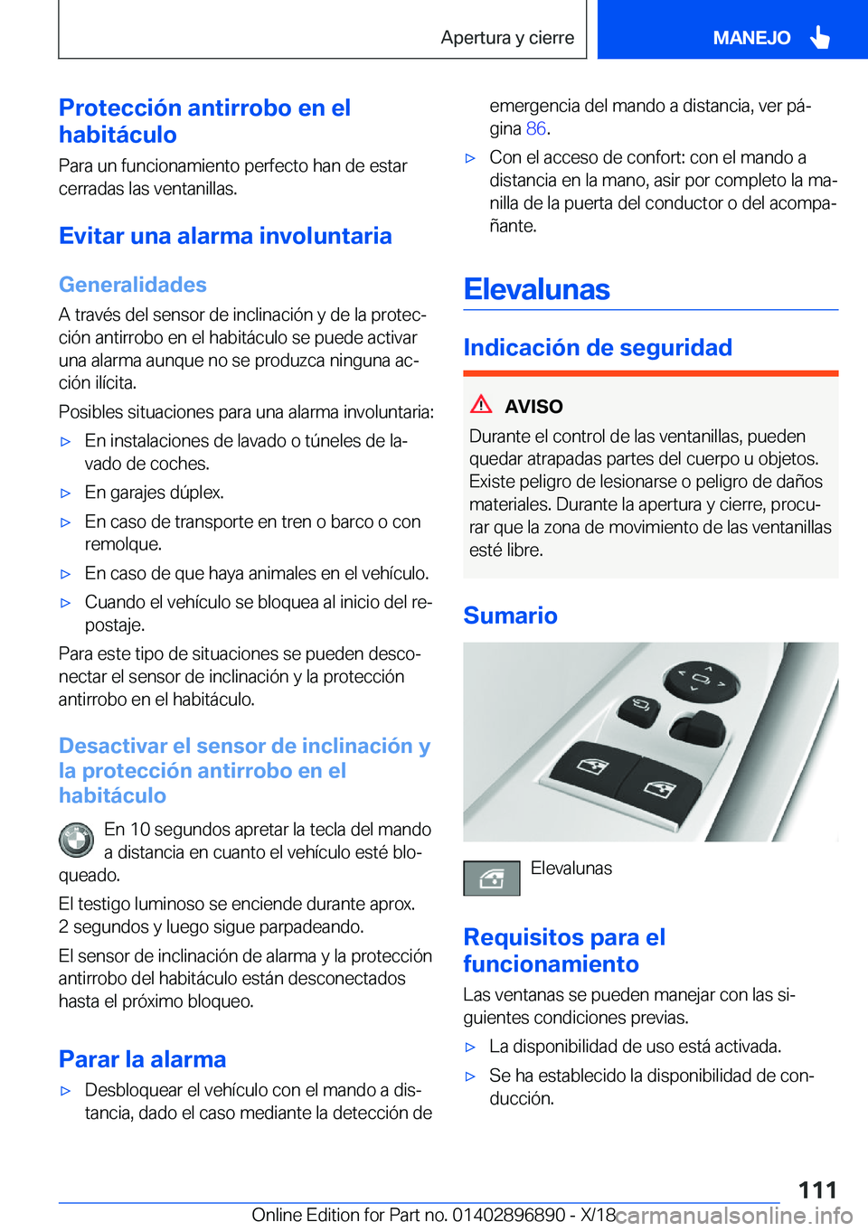 BMW 8 SERIES COUPE 2019  Manuales de Empleo (in Spanish) �P�r�o�t�e�c�c�i�