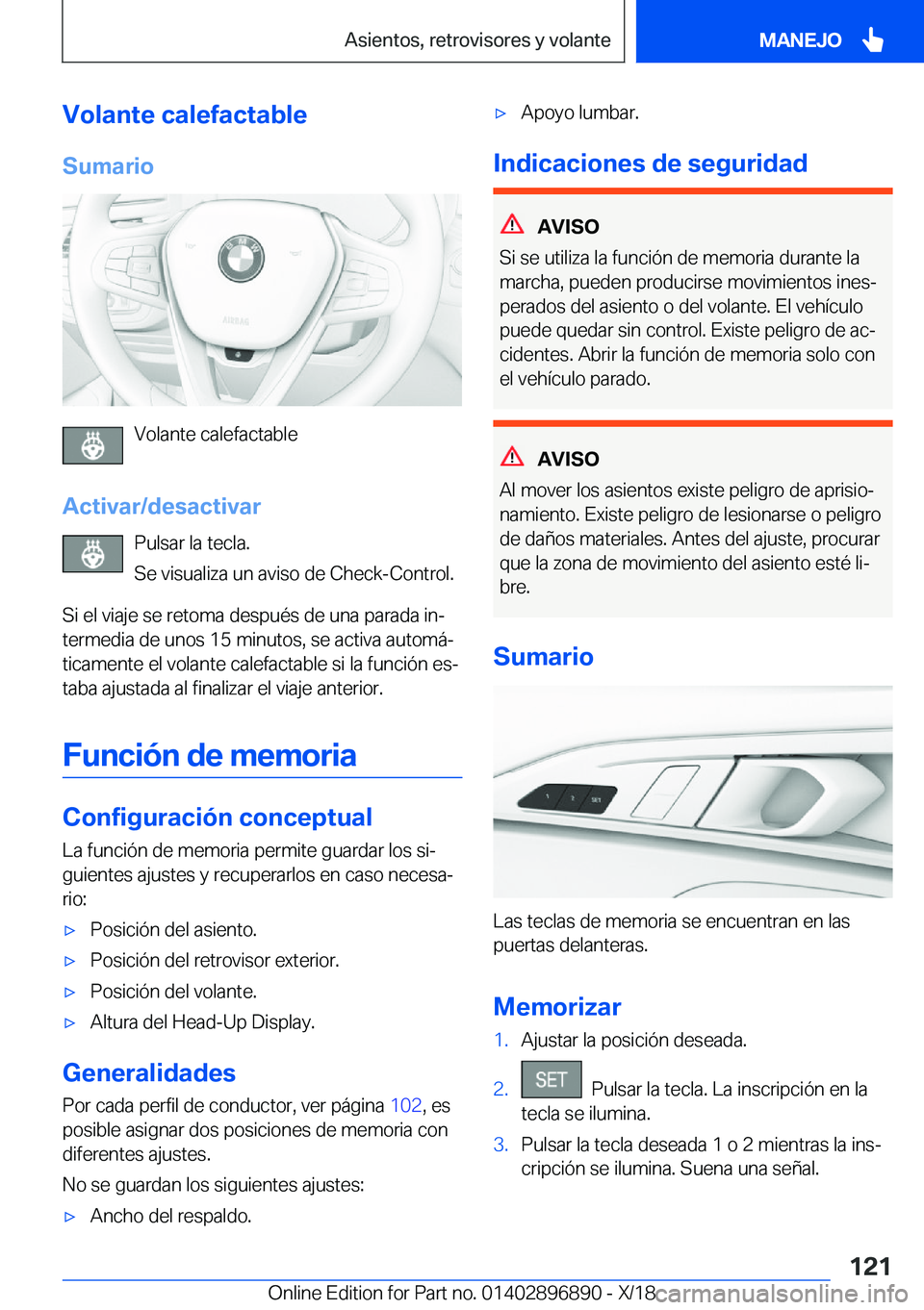BMW 8 SERIES COUPE 2019  Manuales de Empleo (in Spanish) �V�o�l�a�n�t�e��c�a�l�e�f�a�c�t�a�b�l�e�S�u�m�a�r�i�o
�V�o�l�a�n�t�e��c�a�l�e�f�a�c�t�a�b�l�e
�A�c�t�i�v�a�r�/�d�e�s�a�c�t�i�v�a�r �P�u�l�s�a�r��l�a��t�e�c�l�a�.
�S�e��v�i�s�u�a�l�i�z�a��u�n��a