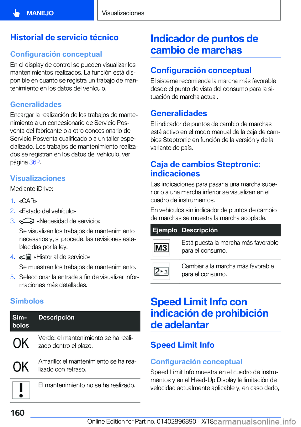 BMW 8 SERIES COUPE 2019  Manuales de Empleo (in Spanish) �H�i�s�t�o�r�i�a�l��d�e��s�e�r�v�i�c�i�o��t�