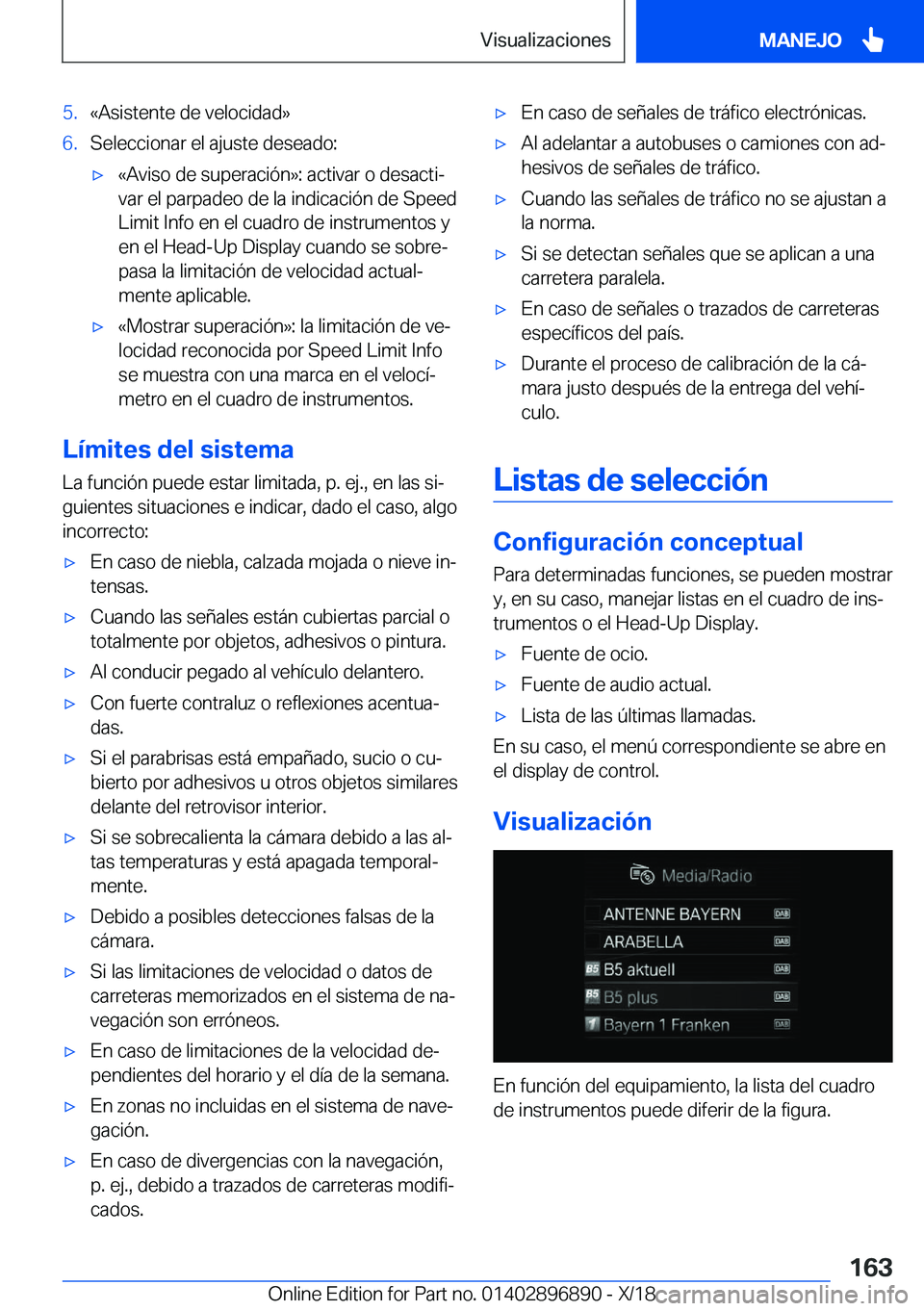 BMW 8 SERIES COUPE 2019  Manuales de Empleo (in Spanish) �5�.�«�A�s�i�s�t�e�n�t�e��d�e��v�e�l�o�c�i�d�a�d�{�6�.�S�e�l�e�c�c�i�o�n�a�r��e�l��a�j�u�s�t�e��d�e�s�e�a�d�o�:x�«�A�v�i�s�o��d�e��s�u�p�e�r�a�c�i�