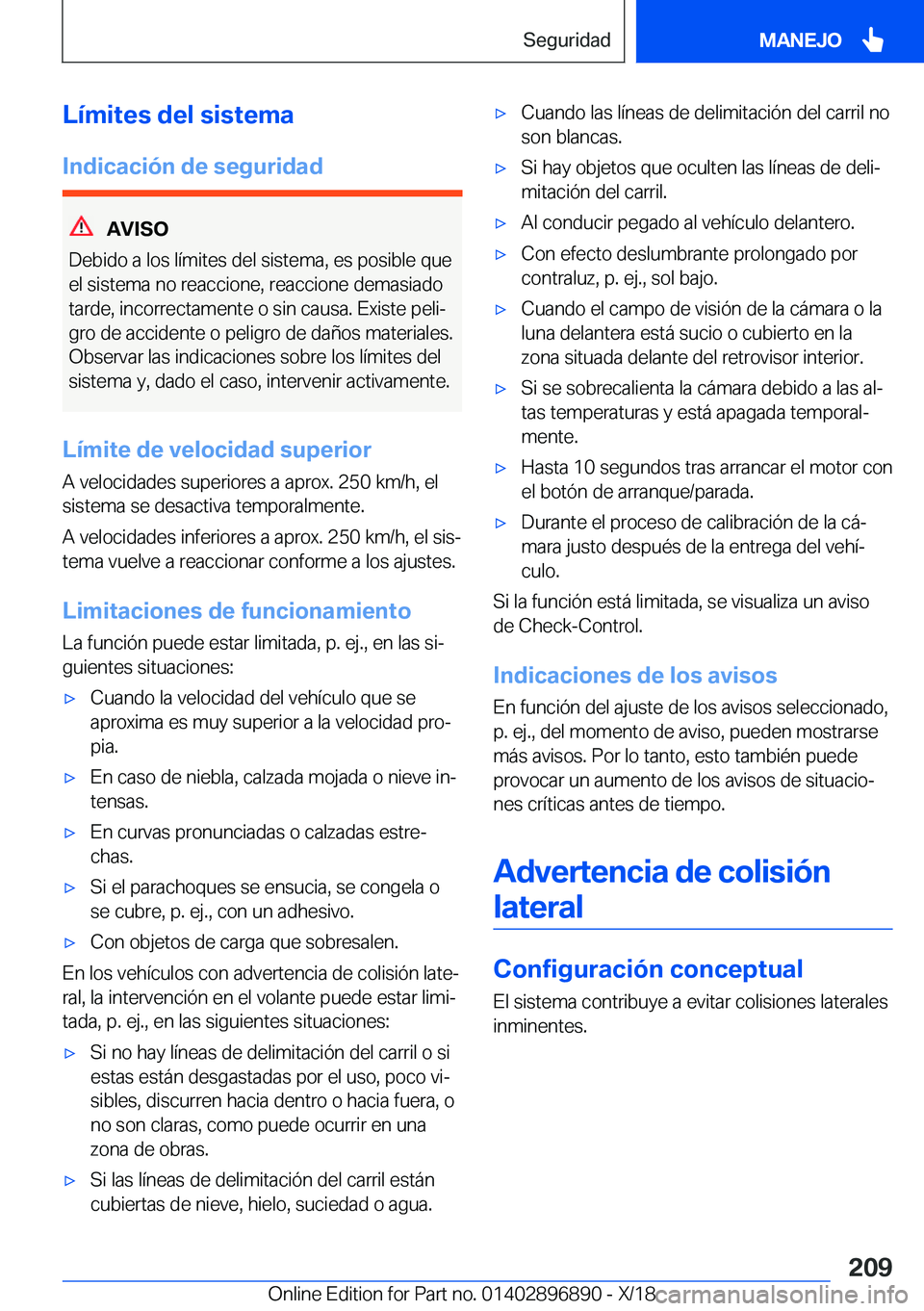 BMW 8 SERIES COUPE 2019  Manuales de Empleo (in Spanish) �L�