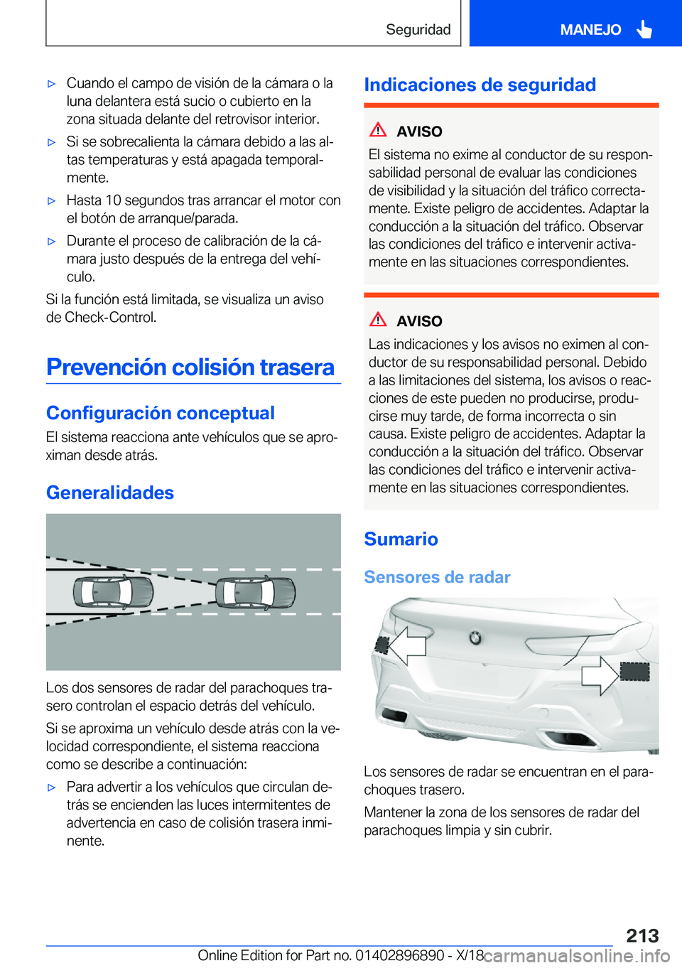 BMW 8 SERIES COUPE 2019  Manuales de Empleo (in Spanish) x�C�u�a�n�d�o��e�l��c�a�m�p�o��d�e��v�i�s�i�