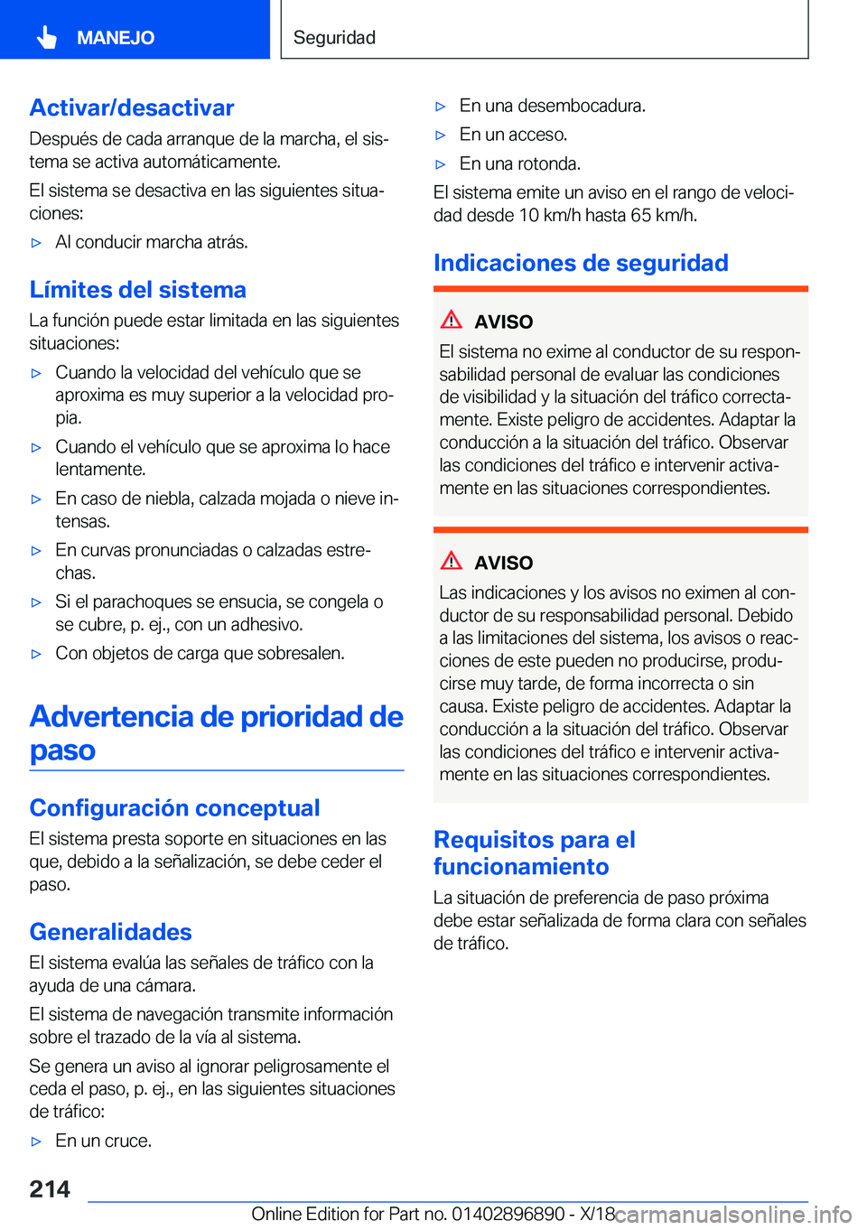 BMW 8 SERIES COUPE 2019  Manuales de Empleo (in Spanish) �A�c�t�i�v�a�r�/�d�e�s�a�c�t�i�v�a�r
�D�e�s�p�u�