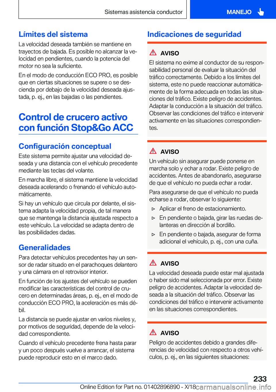 BMW 8 SERIES COUPE 2019  Manuales de Empleo (in Spanish) �L�