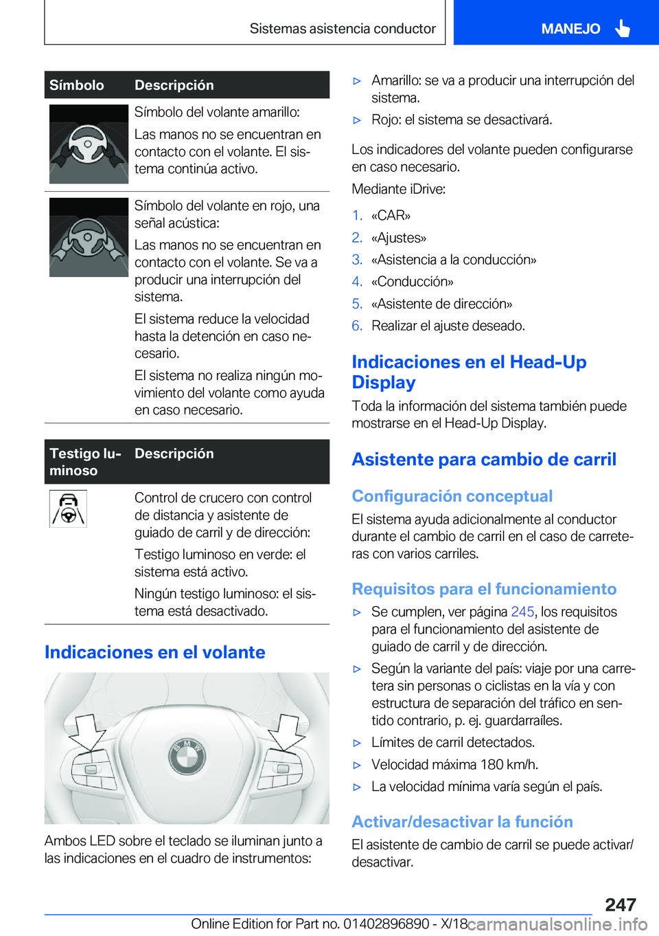 BMW 8 SERIES COUPE 2019  Manuales de Empleo (in Spanish) �S�