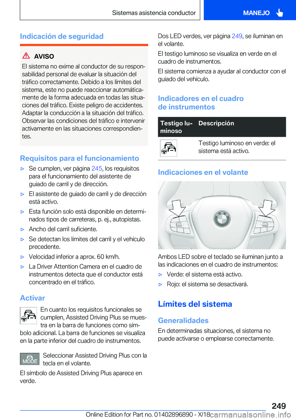 BMW 8 SERIES COUPE 2019  Manuales de Empleo (in Spanish) �I�n�d�i�c�a�c�i�