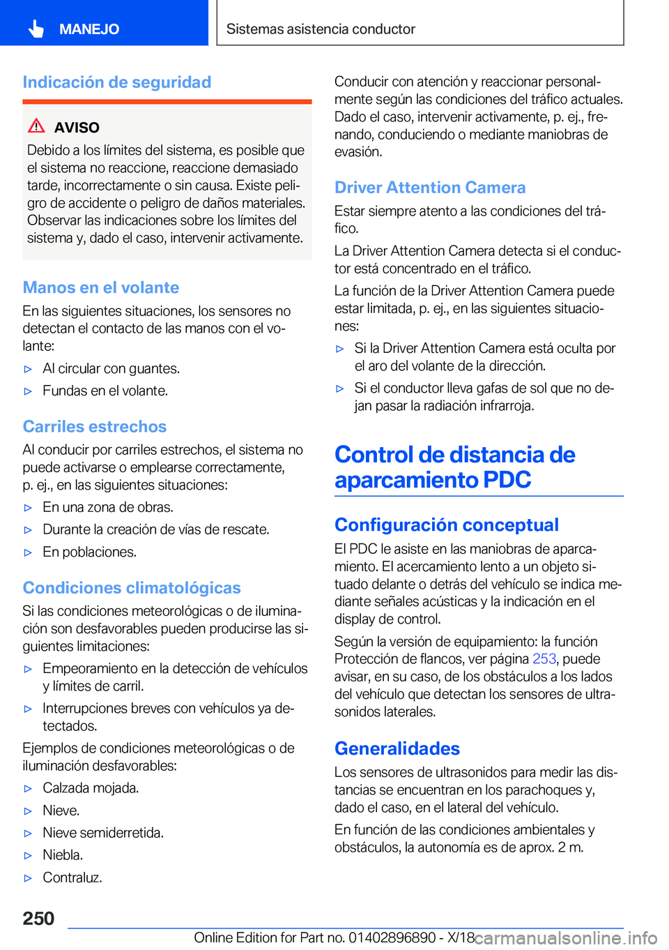 BMW 8 SERIES COUPE 2019  Manuales de Empleo (in Spanish) �I�n�d�i�c�a�c�i�