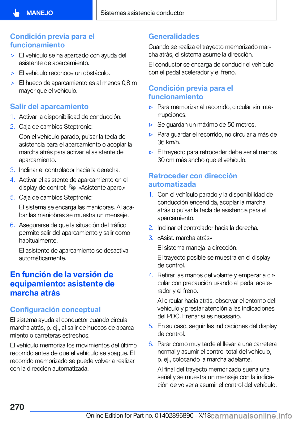 BMW 8 SERIES COUPE 2019  Manuales de Empleo (in Spanish) �C�o�n�d�i�c�i�