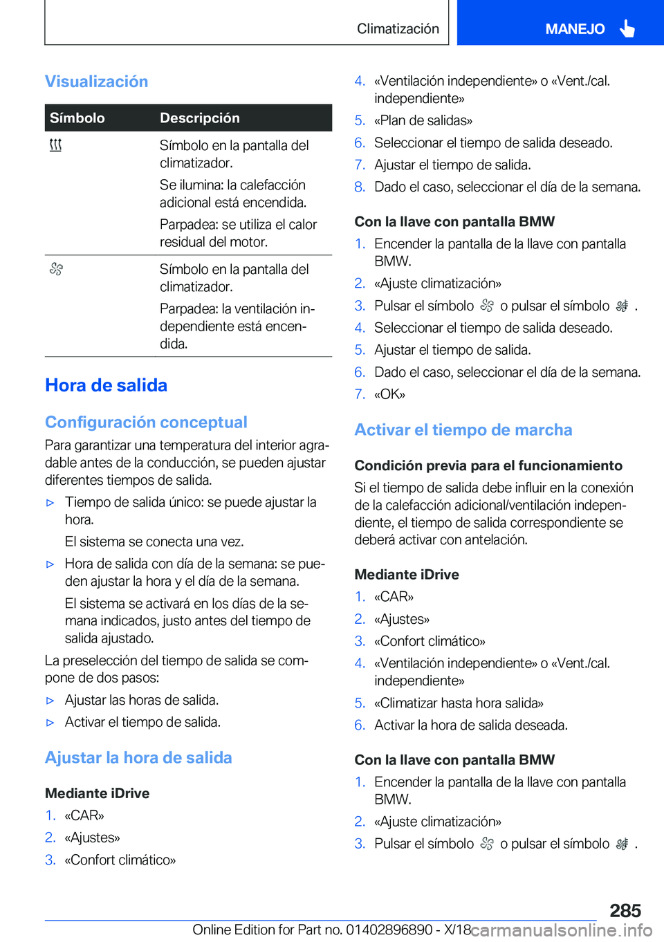 BMW 8 SERIES COUPE 2019  Manuales de Empleo (in Spanish) �V�i�s�u�a�l�i�z�a�c�i�