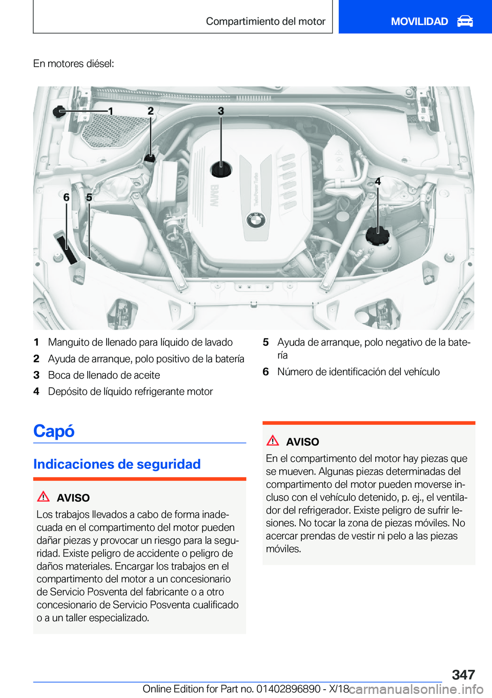 BMW 8 SERIES COUPE 2019  Manuales de Empleo (in Spanish) �E�n��m�o�t�o�r�e�s��d�i�