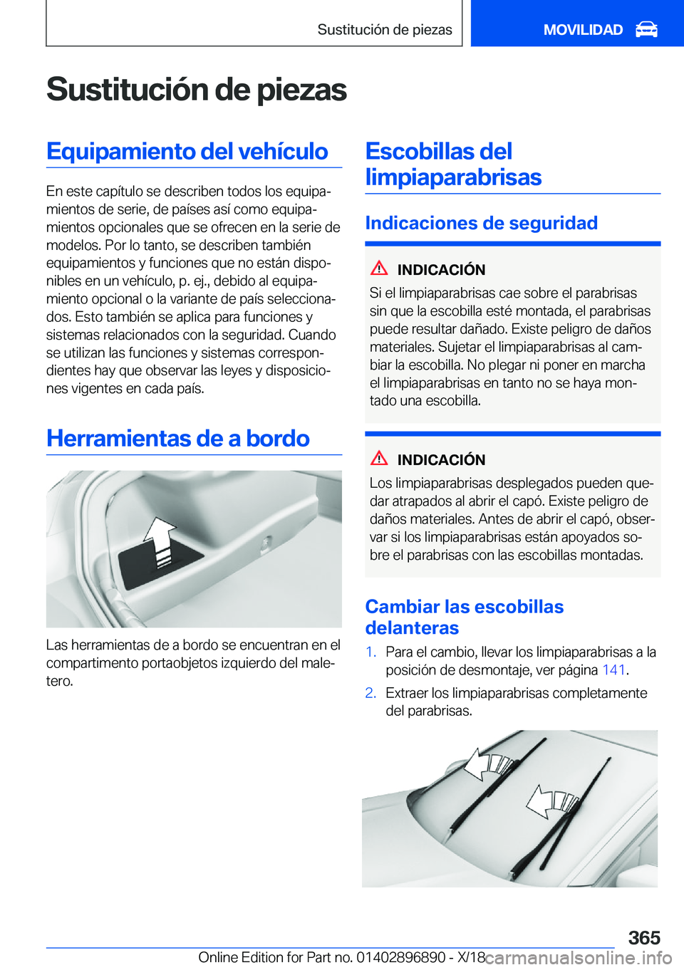 BMW 8 SERIES COUPE 2019  Manuales de Empleo (in Spanish) �S�u�s�t�i�t�u�c�i�