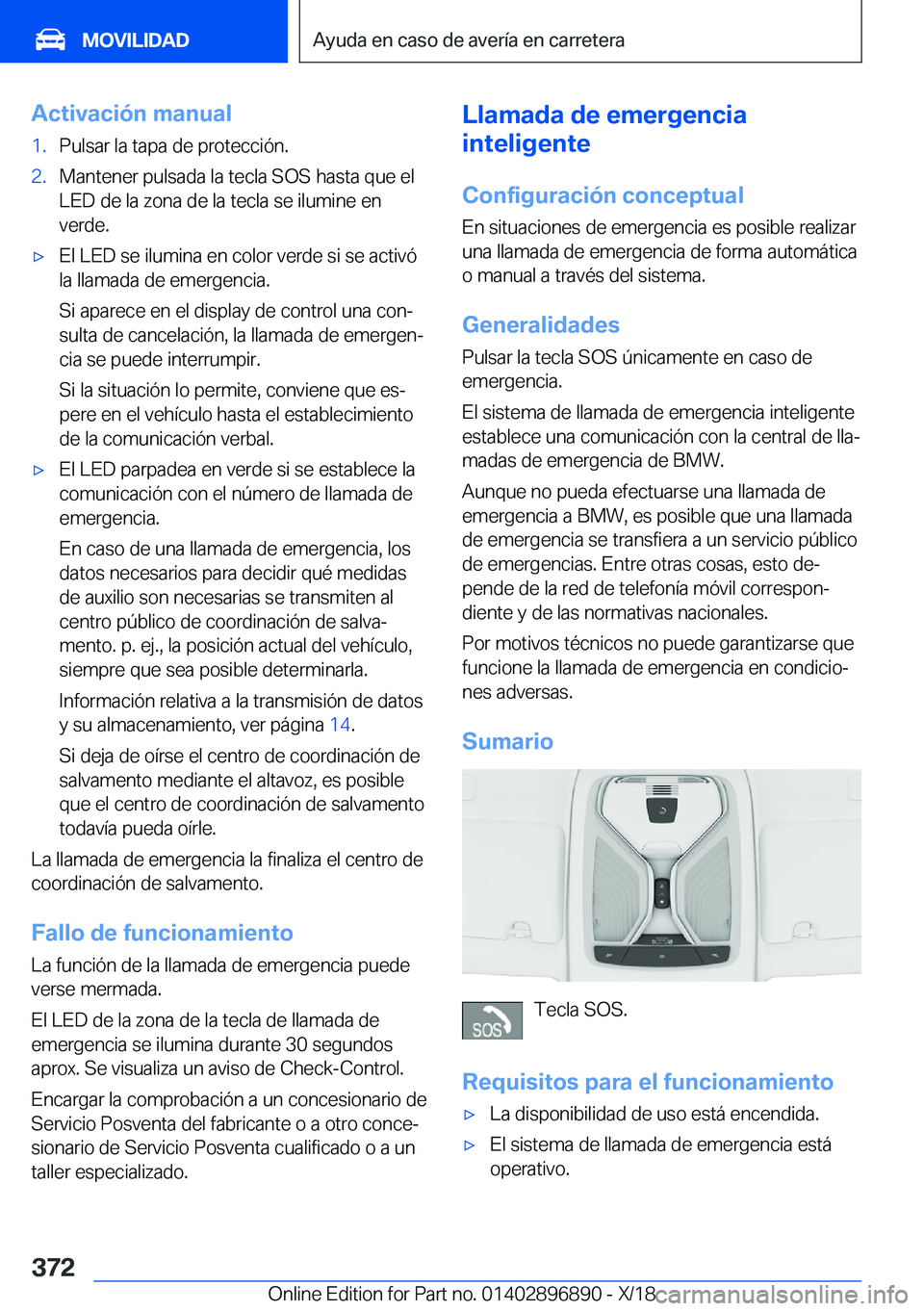 BMW 8 SERIES COUPE 2019  Manuales de Empleo (in Spanish) �A�c�t�i�v�a�c�i�
