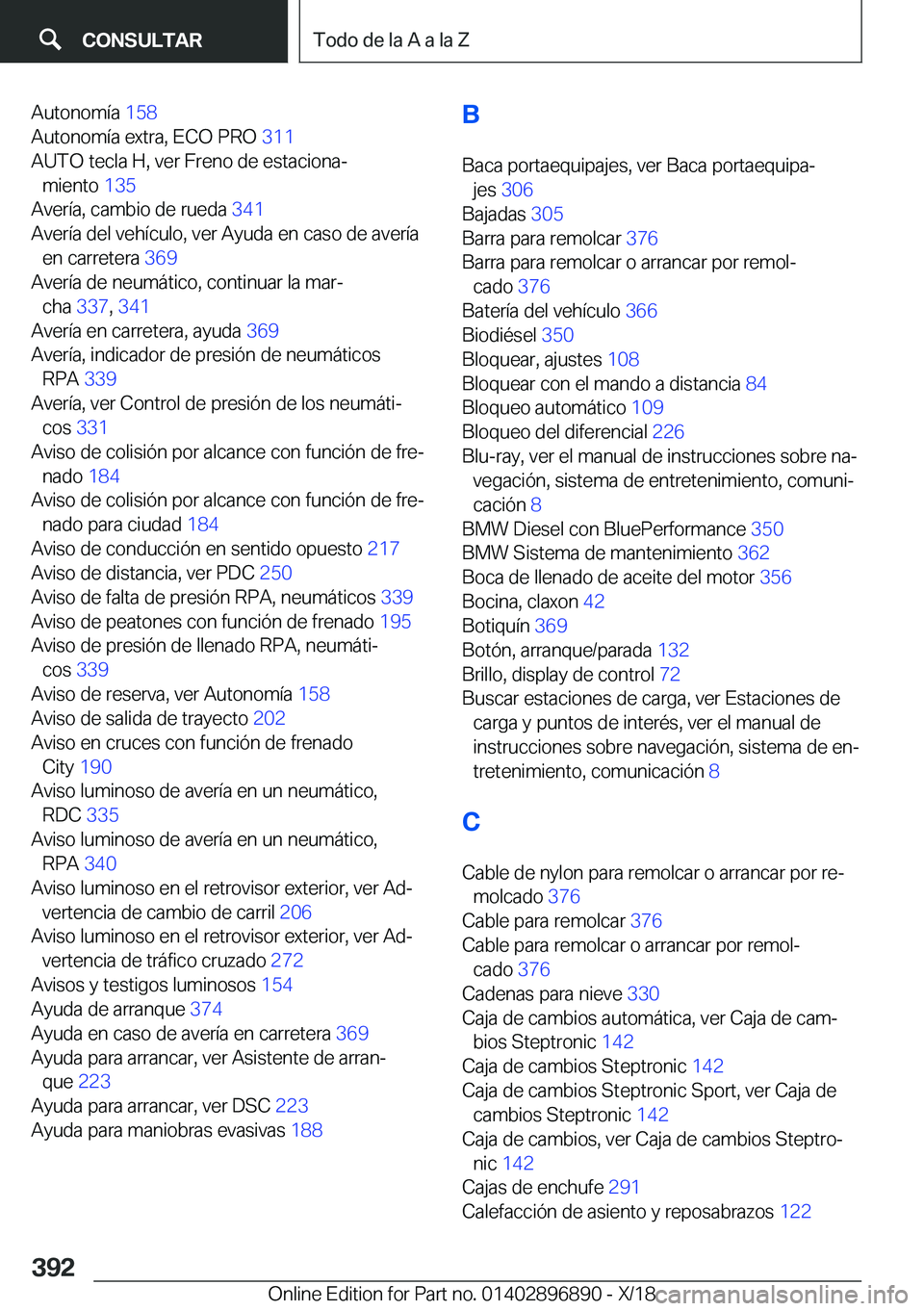 BMW 8 SERIES COUPE 2019  Manuales de Empleo (in Spanish) �A�u�t�o�n�o�m�