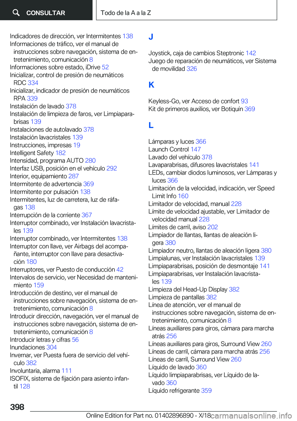 BMW 8 SERIES COUPE 2019  Manuales de Empleo (in Spanish) �I�n�d�i�c�a�d�o�r�e�s��d�e��d�i�r�e�c�c�i�