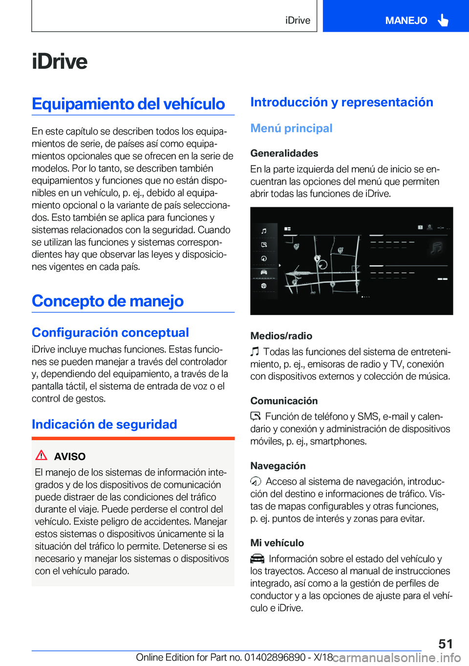 BMW 8 SERIES COUPE 2019  Manuales de Empleo (in Spanish) �i�D�r�i�v�e�E�q�u�i�p�a�m�i�e�n�t�o��d�e�l��v�e�h�