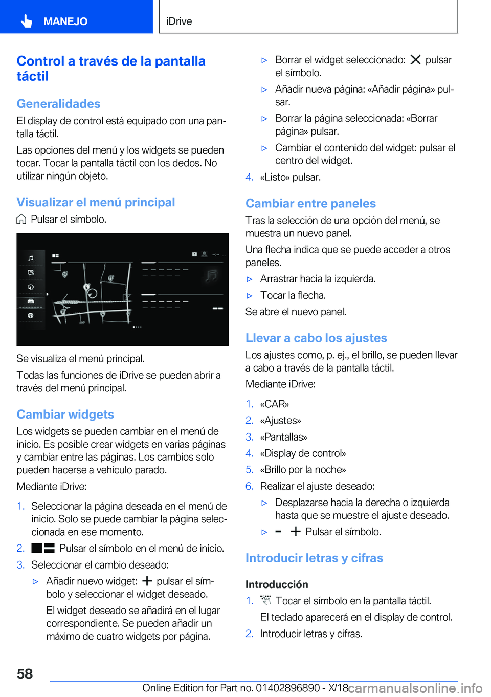 BMW 8 SERIES COUPE 2019  Manuales de Empleo (in Spanish) �C�o�n�t�r�o�l��a��t�r�a�v�