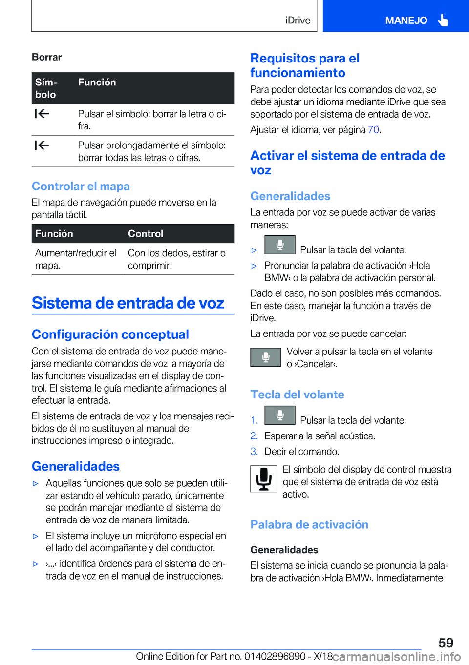 BMW 8 SERIES COUPE 2019  Manuales de Empleo (in Spanish) �B�o�r�r�a�r�S�
