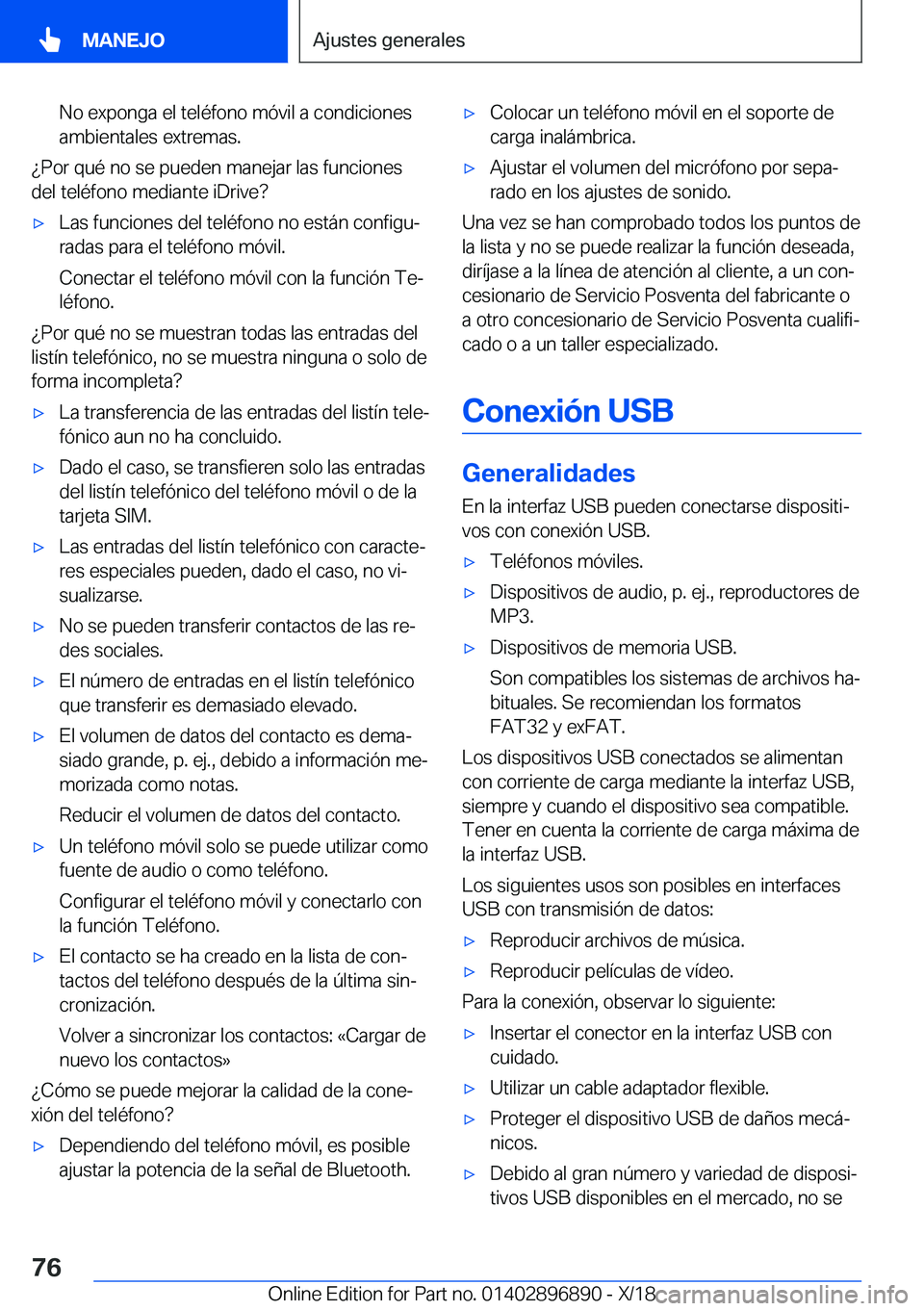 BMW 8 SERIES COUPE 2019  Manuales de Empleo (in Spanish) �N�o��e�x�p�o�n�g�a��e�l��t�e�l�