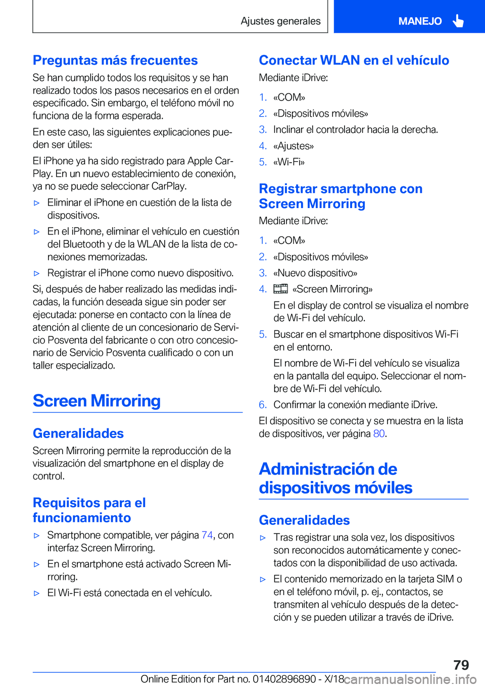 BMW 8 SERIES COUPE 2019  Manuales de Empleo (in Spanish) �P�r�e�g�u�n�t�a�s��m�