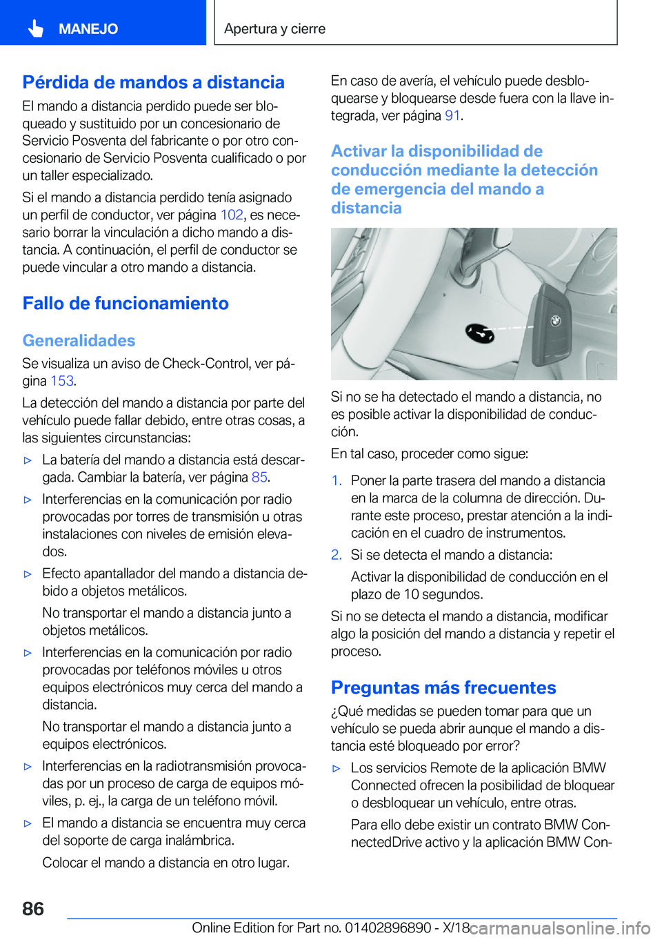 BMW 8 SERIES COUPE 2019  Manuales de Empleo (in Spanish) �P�