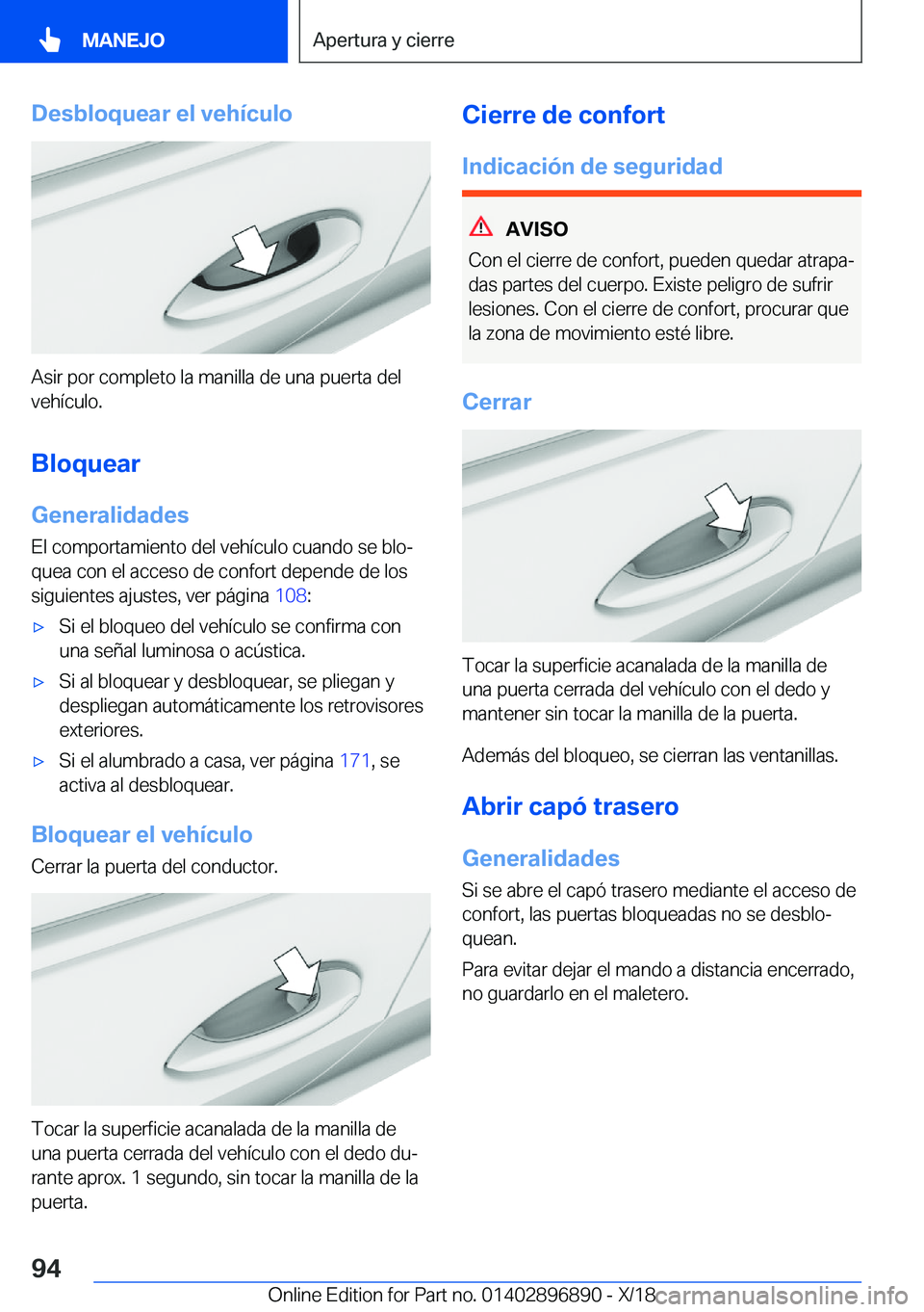 BMW 8 SERIES COUPE 2019  Manuales de Empleo (in Spanish) �D�e�s�b�l�o�q�u�e�a�r��e�l��v�e�h�