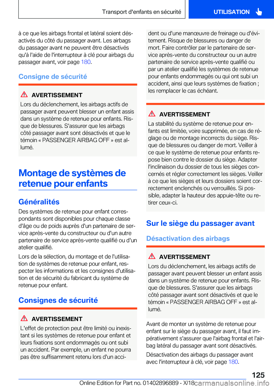 BMW 8 SERIES COUPE 2019  Notices Demploi (in French) �
