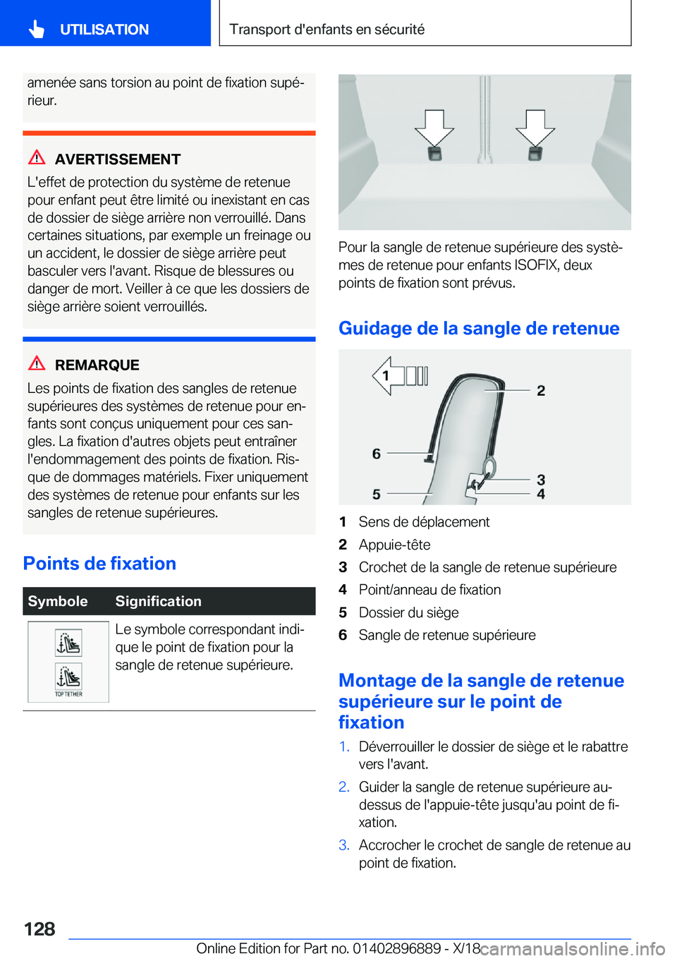 BMW 8 SERIES COUPE 2019  Notices Demploi (in French) �a�m�e�n�é�e��s�a�n�s��t�o�r�s�i�o�n��a�u��p�o�i�n�t��d�e��f�i�x�a�t�i�o�n��s�u�p�éj�r�i�e�u�r�.
�A�V�E�R�T�I�S�S�E�M�E�N�T
�L�'�e�f�f�e�t��d�e��p�r�o�t�e�c�t�i�o�n��d�u��s�y�s�t�è�
