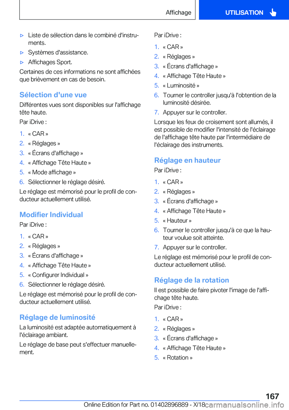 BMW 8 SERIES COUPE 2019  Notices Demploi (in French) 'x�L�i�s�t�e��d�e��s�é�l�e�c�t�i�o�n��d�a�n�s��l�e��c�o�m�b�i�n�é��d�'�i�n�s�t�r�uj
�m�e�n�t�s�.'x�S�y�s�t�è�m�e�s��d�'�a�s�s�i�s�t�a�n�c�e�.'x�A�f�f�i�c�h�a�g�e�s��S�p