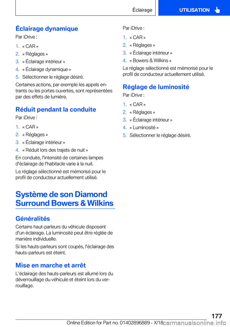 BMW 8 SERIES COUPE 2019  Notices Demploi (in French) �