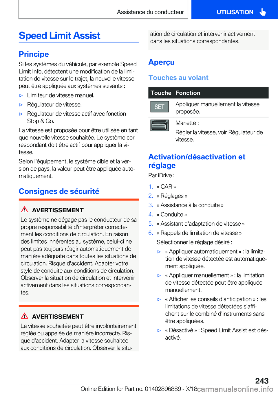 BMW 8 SERIES COUPE 2019  Notices Demploi (in French) �S�p�e�e�d��L�i�m�i�t��A�s�s�i�s�t
�P�r�i�n�c�i�p�e�S�i��l�e�s��s�y�s�t�è�m�e�s��d�u��v�é�h�i�c�u�l�e�,��p�a�r��e�x�e�m�p�l�e��S�p�e�e�d�L�i�m�i�t��I�n�f�o�,��d�é�t�e�c�t�e�n�t��u�n�e�