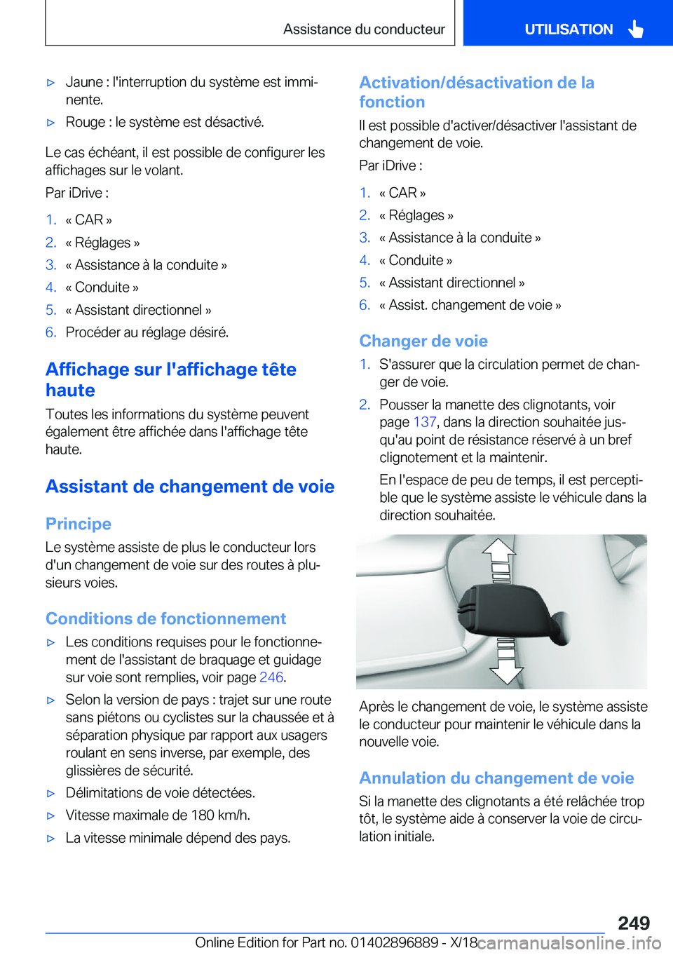 BMW 8 SERIES COUPE 2019  Notices Demploi (in French) 'x�J�a�u�n�e��:��l�'�i�n�t�e�r�r�u�p�t�i�o�n��d�u��s�y�s�t�è�m�e��e�s�t��i�m�m�ij
�n�e�n�t�e�.'x�R�o�u�g�e��:��l�e��s�y�s�t�è�m�e��e�s�t��d�é�s�a�c�t�i�v�é�.
�L�e��c�a�s�