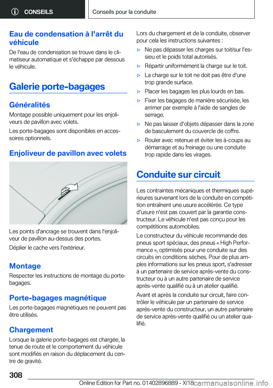 BMW 8 SERIES COUPE 2019  Notices Demploi (in French) �E�a�u��d�e��c�o�n�d�e�n�s�a�t�i�o�n��
