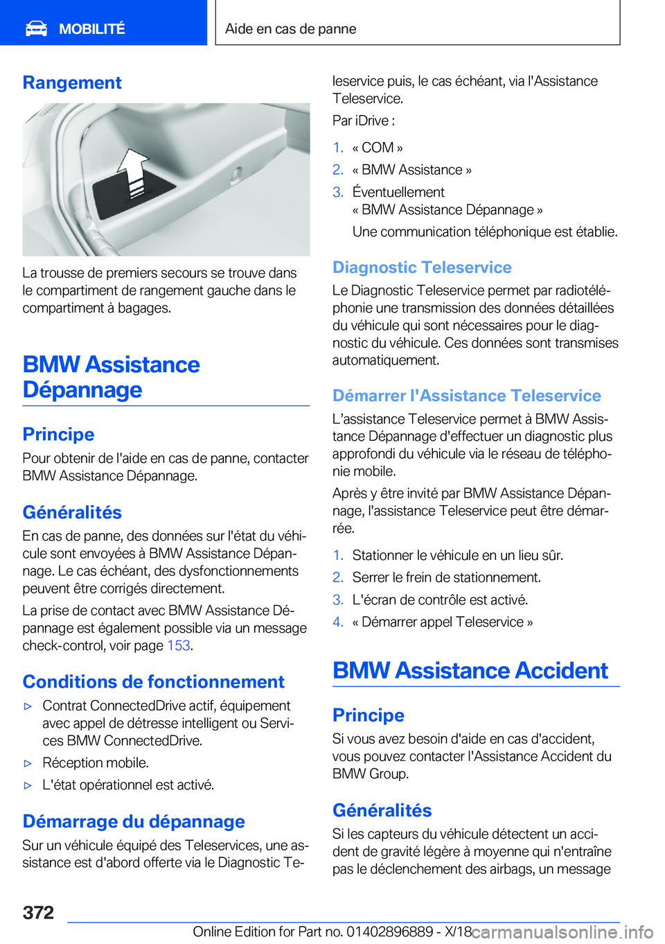 BMW 8 SERIES COUPE 2019  Notices Demploi (in French) �R�a�n�g�e�m�e�n�t
�L�a��t�r�o�u�s�s�e��d�e��p�r�e�m�i�e�r�s��s�e�c�o�u�r�s��s�e��t�r�o�u�v�e��d�a�n�s�l�e��c�o�m�p�a�r�t�i�m�e�n�t��d�e��r�a�n�g�e�m�e�n�t��g�a�u�c�h�e��d�a�n�s��l�e�c�o�
