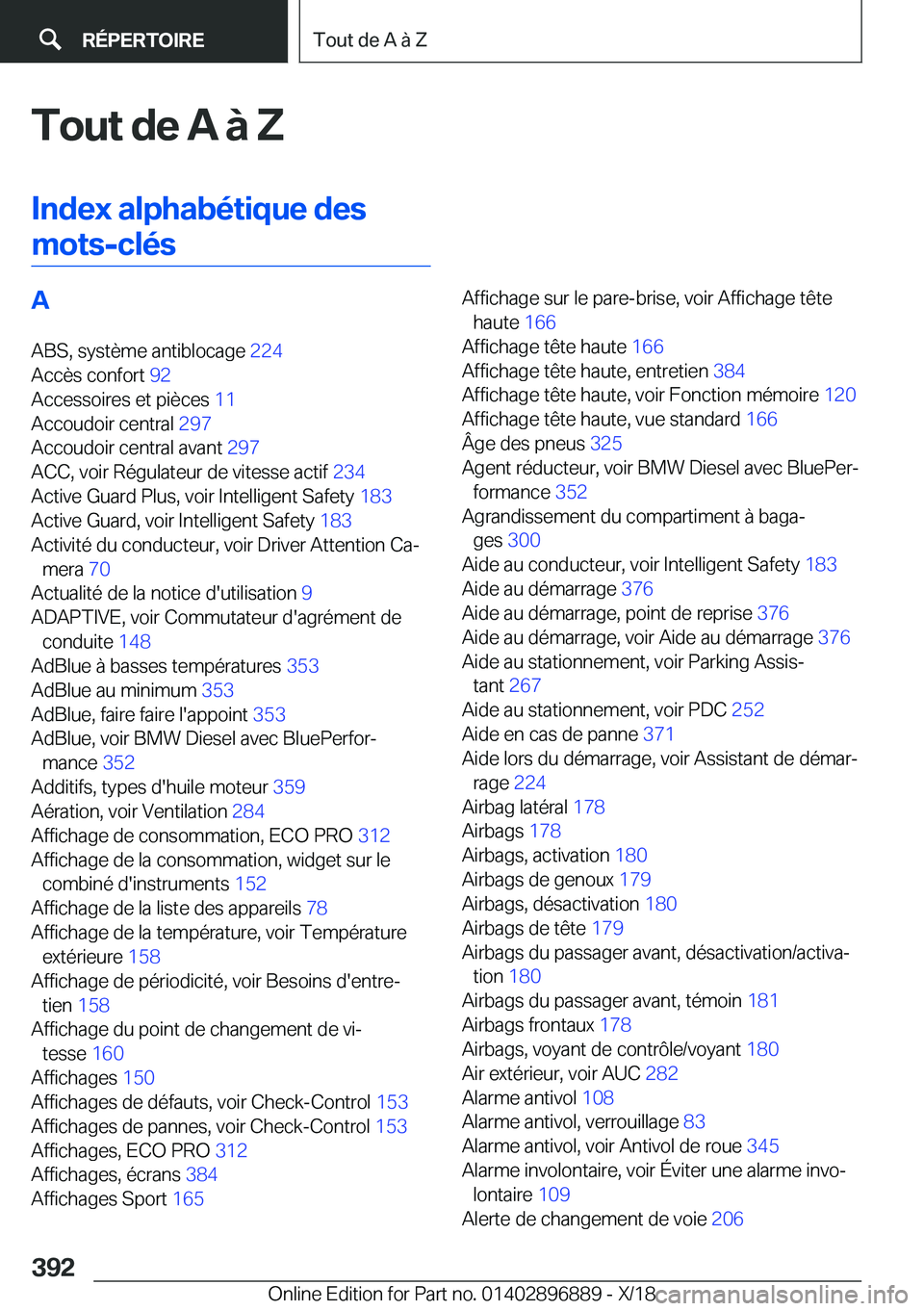 BMW 8 SERIES COUPE 2019  Notices Demploi (in French) �T�o�u�t��d�e��A��