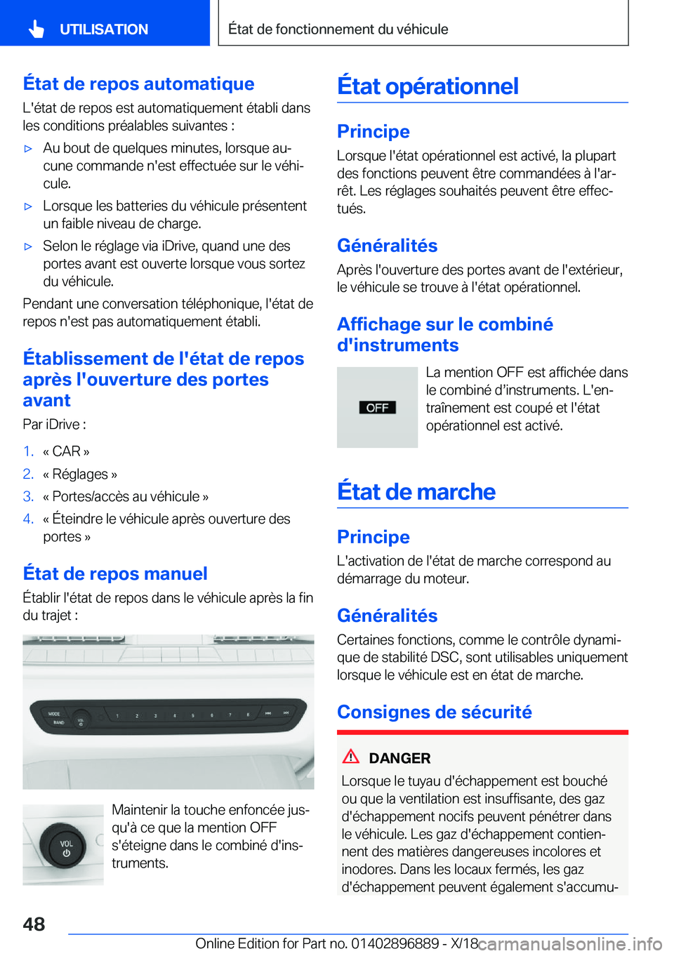 BMW 8 SERIES COUPE 2019  Notices Demploi (in French) �